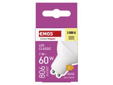 Zdjęcie: Żarówka LED Classic MR16 GU10, 7 W (60 W) 806 lm, ciepła biel EMOS