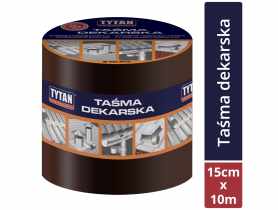 Taśma dekarska uszczelniająca wzmocniona, kolor brązowy RS TAPE 15 cm - 10 m TYTAN PROFESSIONAL