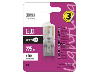 Zdjęcie: Żarówka LED Classic JC, G9, 2,5 W (21 W), 200 lm, neutralna biel EMOS