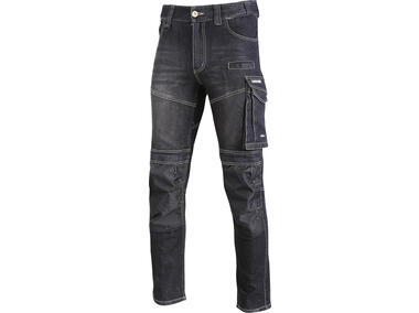 Zdjęcie: Spodnie jeansowe czarne stretch ze wzmocn., 3XL, CE, LAHTI PRO
