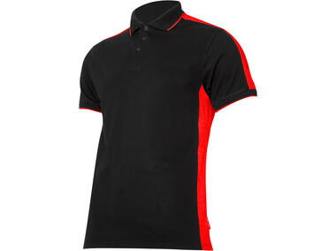 Zdjęcie: Koszulka Polo 190g/m2, czarno-czerwona, 3XL, CE, LAHTI PRO