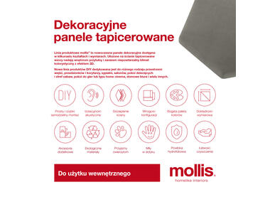 Zdjęcie: Panel tapiecerowany Mollis Hexago 17x17 cm ME27 STEGU