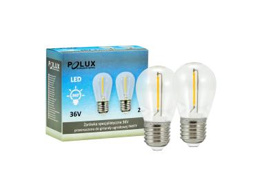 Zdjęcie: Żarówka LED S14 E27 36V 0,5W 2200K filam 2 szt. POLUX