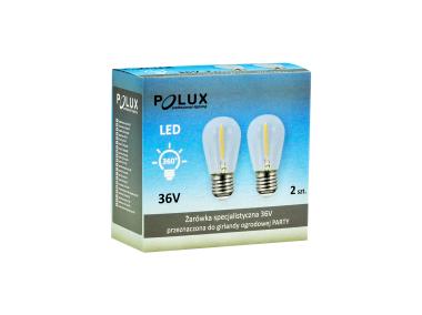 Zdjęcie: Żarówka LED S14 E27 36V 0,5W 2200K filam 2 szt. POLUX