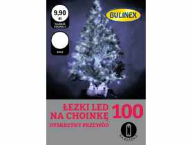 Lampki choinkowe LED łezki 50 lampek - 9,9 m zimny biały BULINEX