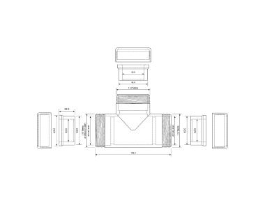 Zdjęcie: Trójnik mosiężny 32x32x32 mm pokryty warstwą chromu MCALPINE