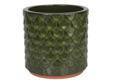 Zdjęcie: Donica ceramika szkliwiona Cylinder 22x20 cm zielony CERMAX