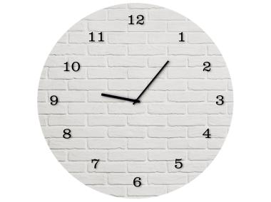 Zdjęcie: Zegar Glassclock 30 cm Gc019 White Brick STYLER