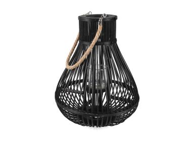 Zdjęcie: Lampion na nóżkach czarny 34x34x41/66 cm TIN TOURS