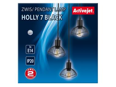 Zdjęcie: Lampa wisząca AJE-HOLLY 7 Black 3xE14 ACTION