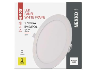 Zdjęcie: Panel LED wpuszczany Nexxo, okrągły, biały, 18W, neutralna biel EMOS
