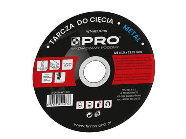 Zdjęcie: Tarcza do metalu 125 x 1.0 x 22.23 mm PRO FACHMAYER