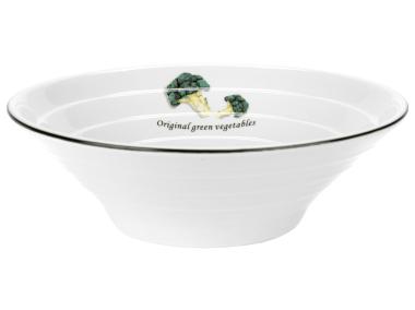 Zdjęcie: Salaterka Toskania z porcelany New Bone fi 19,5 cm wzór 3 Broccoli DECOR