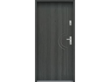 Zdjęcie: Drzwi wejściowe do mieszkań Bastion N-03 Grafit 80 cm (NW) lewe ODR KR CENTER