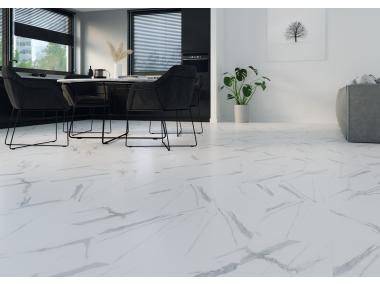 Zdjęcie: Panele winylowe Afirmax BiClick XXL Stone Snow Carrara 4mm/0,3mm AFIRMAX