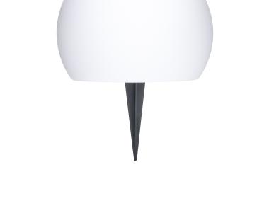 Zdjęcie: Lampka solarowa kula 17 cm RGB + pilot biała naziemna VOLTENO