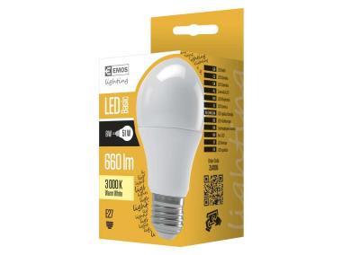 Zdjęcie: Żarówka LED Basic A60, E27, 7,5 W (51 W), 660 lm, ciepła biel EMOS