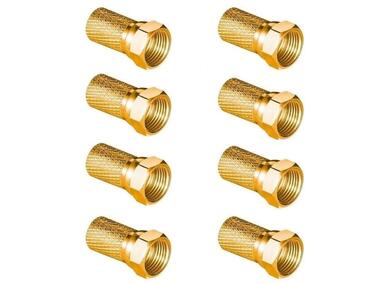 Zdjęcie: Wtyk sat F 6,8 mm Gold CU LB0104 - 8 szt. VAYOX