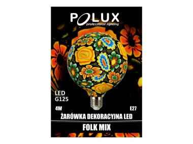 Zdjęcie: Żarówka dekoracyjna Folk Mix G125 E27 4 W POLUX