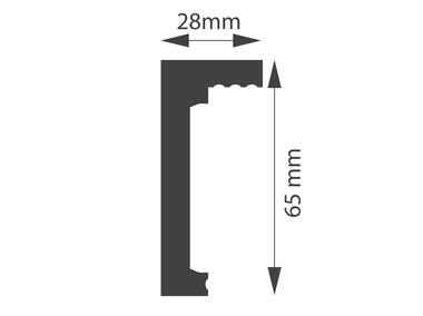 Zdjęcie: Listwa maskująca szynę karniszową karniszowa z polimeru HD LK -3 biała, 6,5x3 cm DMS