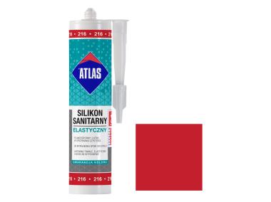 Zdjęcie: Silikon sanitarny elastyczny, 216 czerwony, 280 ml ATLAS