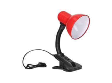 Zdjęcie: Lampa biurkowa Latsa 40 W z klipsem, E27, czerwona ORNO