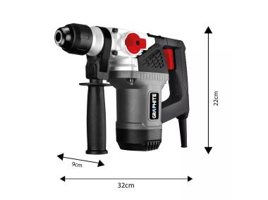 Zdjęcie: Młot udarowy SDS+ 900W, walizka GRAPHITE