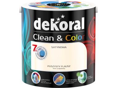 Zdjęcie: Farba satynowa Clean&Color 2,5 L puszysty flausz DEKORAL