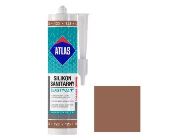 Zdjęcie: Silikon sanitarny elastyczny 123 jasnobrązowy 280 ml ATLAS