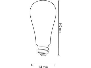 Zdjęcie: Żarówka dekoracyjna ST64 E27 7,5 W clear POLUX