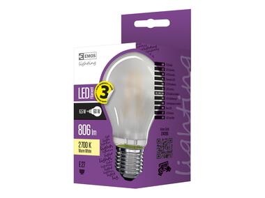 Zdjęcie: Żarówka LED Filament A60 A++ matowa 6,5W E27 ciepła biel EMOS
