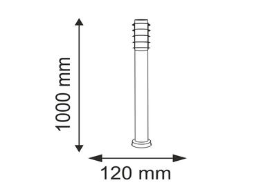 Zdjęcie: Lampa ogrodowa Serena Inox 100 cm POLUX