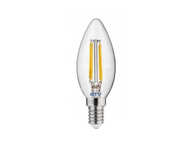 Zdjęcie: Żarówka LED, Filament, C35, 4000K, E14, 4,0W, 420lm, 44mA GTV