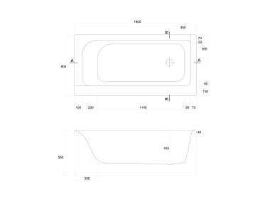 Zdjęcie: Wanna prostokątna Smart 160x80 cm lewa CERSANIT