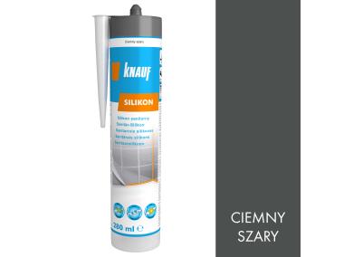 Zdjęcie: Silikon sanitarny ciemny szary 280 ml KNAUF