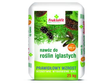 Zdjęcie: Nawóz do roślin iglastych worek 25 kg FRUKTOVIT