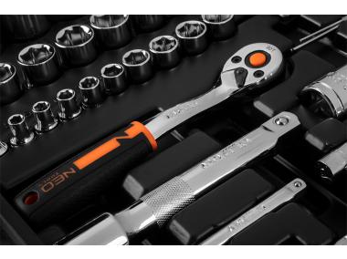 Zdjęcie: Klucze nasadowe 1/2", 1/4", zestaw 73 sztuk CrV NEO TOOLS