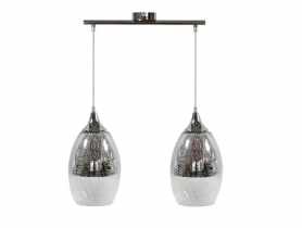 Lampa sufitowa wisząca srebrna regulowana 2x60W E27 Celia CANDELLUX