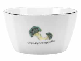 Miseczka Toskania 350 ml z porcelany New Bone wzór 3 Broccoli DECOR