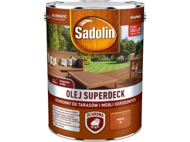 Zdjęcie: Olej do drewna 5 L mahoń Superdeck SADOLIN