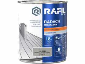 Farba dachowa srebrny aluminiowy półmat RAL9006 0,75 L RADACH