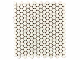 Mozaika gresowa White Small Circles Matt 30x30 cm NETTO