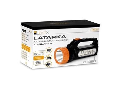 Zdjęcie: Latarka akumulatorowa LED 1.5W z ładowaniem solarnym i światłem bocznym 2.1W LB0169 LIBOX