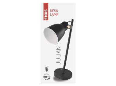 Zdjęcie: Lampa biurkowa E27 Julian 46 cm czarna EMOS