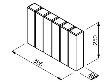 Zdjęcie: Palisada Multi M6 39,5x6x25 szara JONIEC