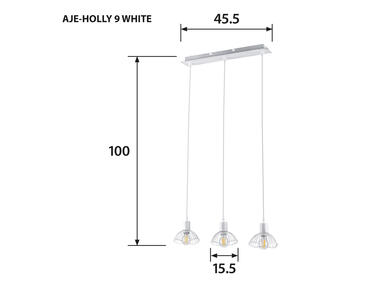 Zdjęcie: Listwa wisząca AJE-HOLLY 9 White 3xE14 ACTION