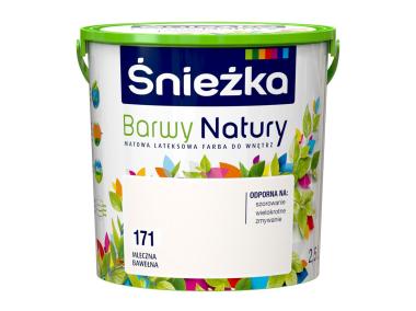 Zdjęcie: Farba Barwy Natury mleczna bawełna 171 2,5L ŚNIEŻKA