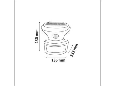 Zdjęcie: Projektor solarny PIR czujnik zmierzchu-ruchu POLUX