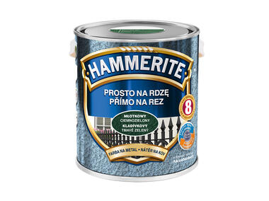 Zdjęcie: Farba do metalu 2,5 L młotkowy ciemnozielony HAMMERITE