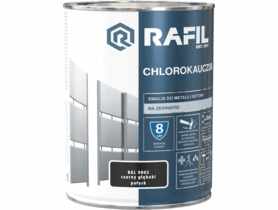 Emalia do metalu i betonu chlorokauczuk czarny głęboki połysk RAL9005 0,9 L RAFIL